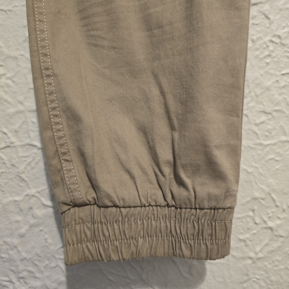 VOLCOM Mens Khaki Jogger Pant Sinched Cuff Stretch Waistband Casual Gorp Size L - Picture 13 of 15